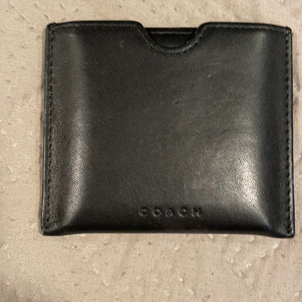 Coach vintage leather mirror